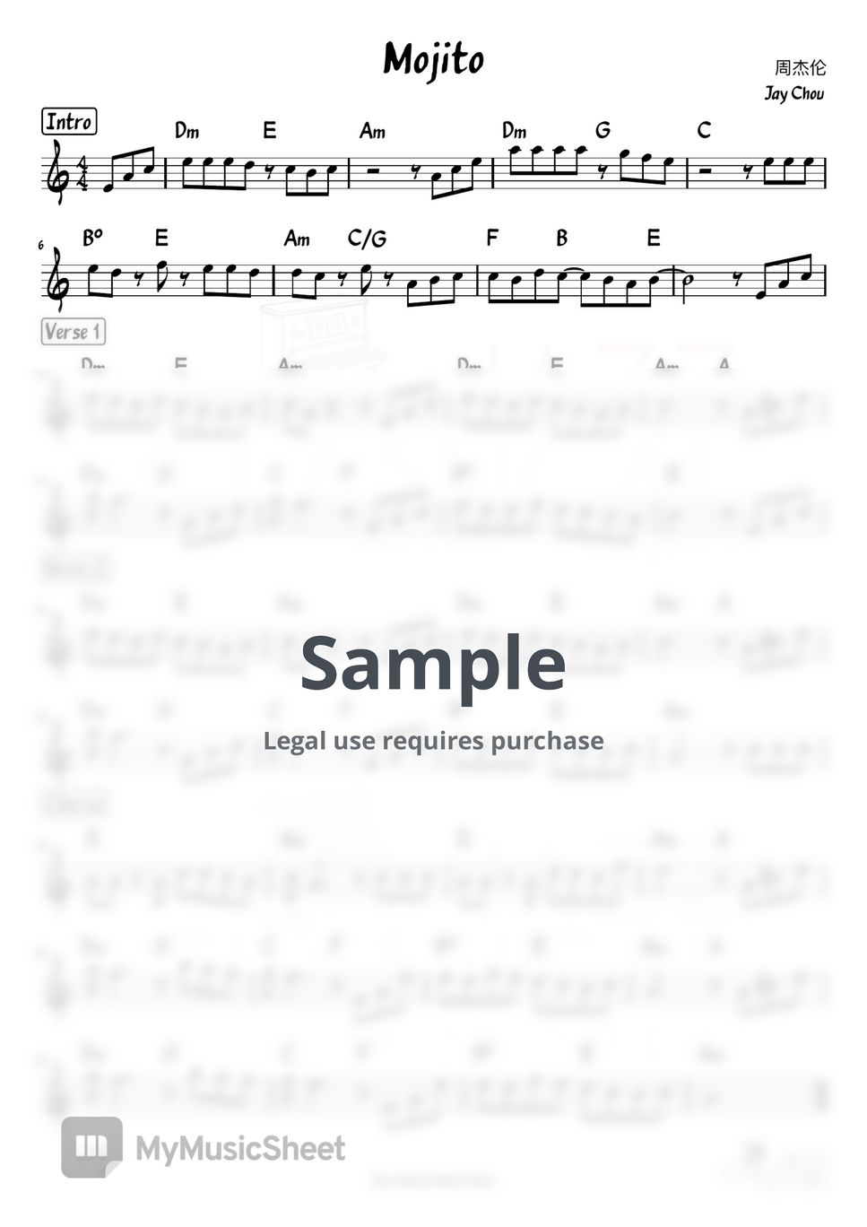 jay-chou-mojito-sheets-by-jazz-classical-music-studio