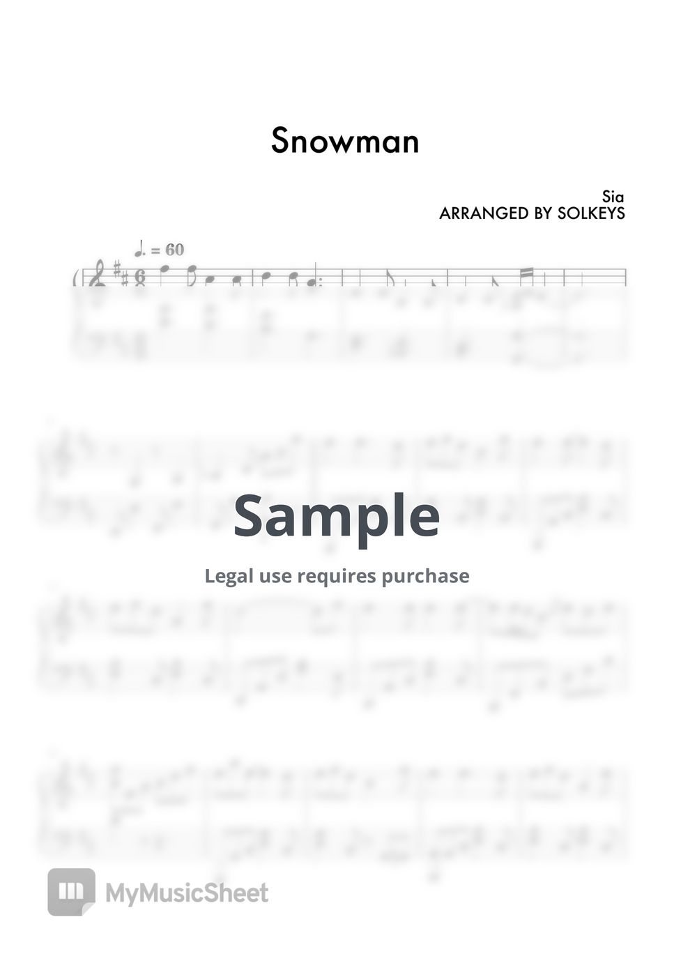 Sia - Snowman by SolKeys