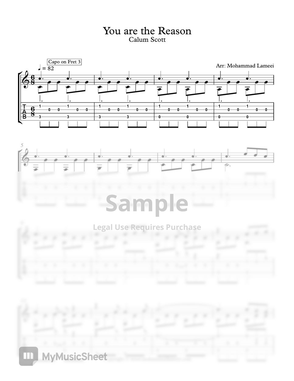 The Reason Guitar Chords