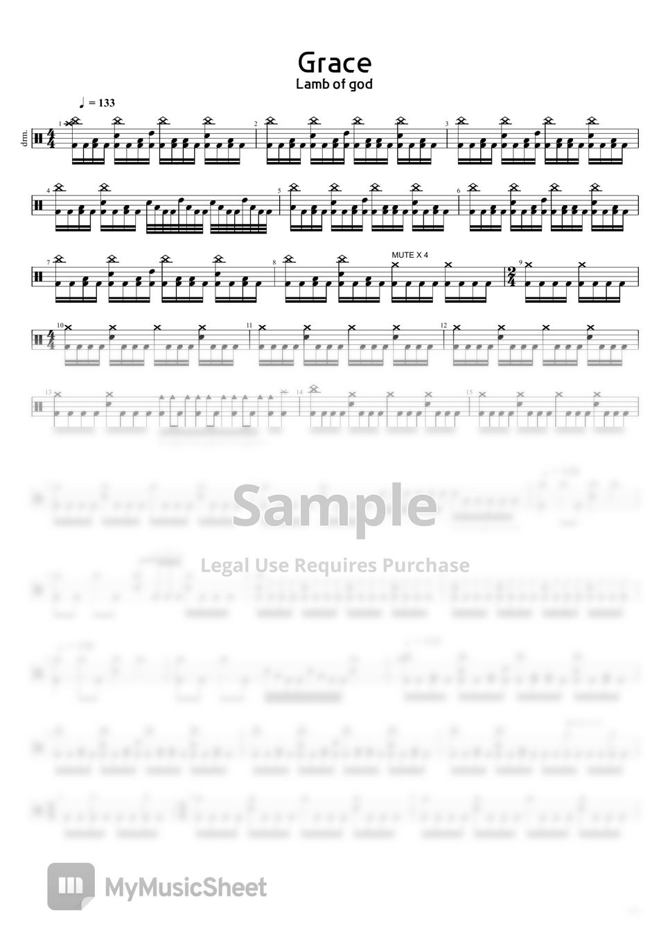 lamb of god Grace Sheets by you repeater