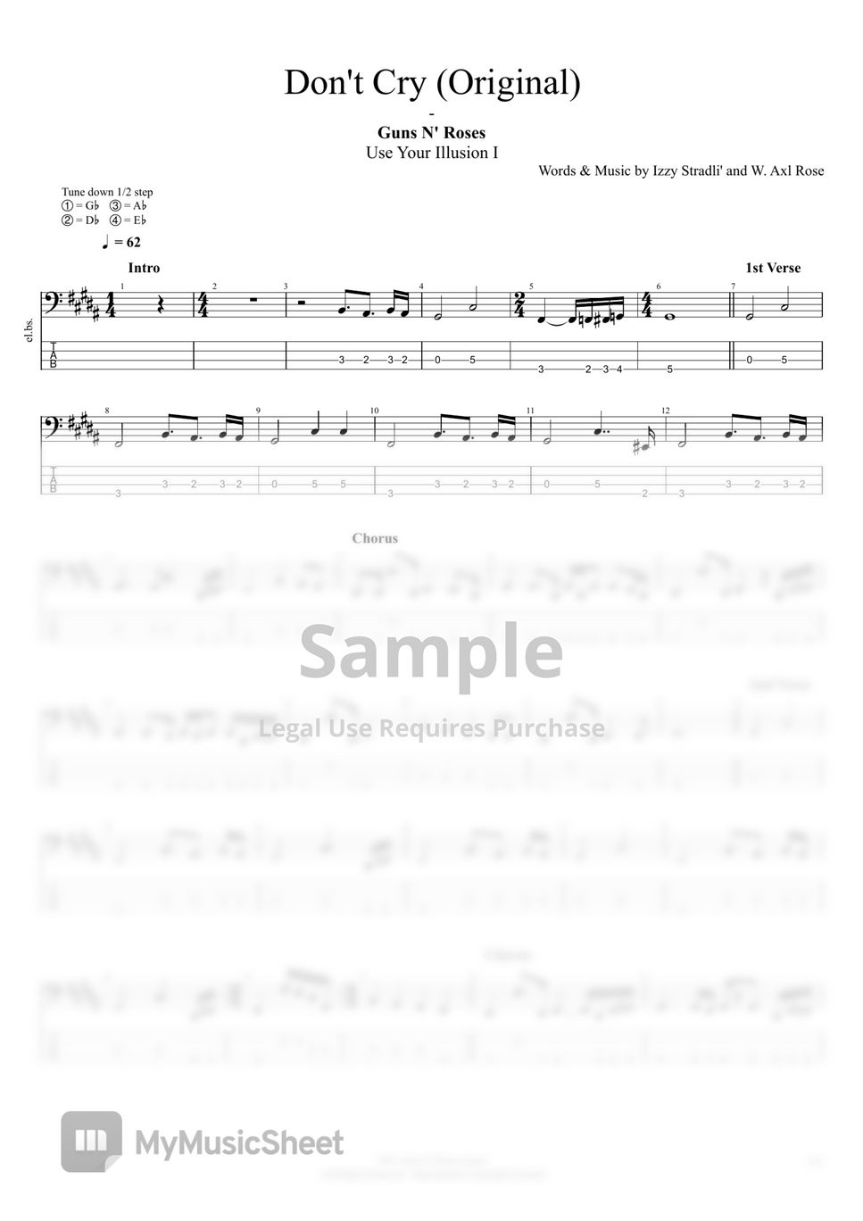 Guns N'Roses - Don't Cry by PDB