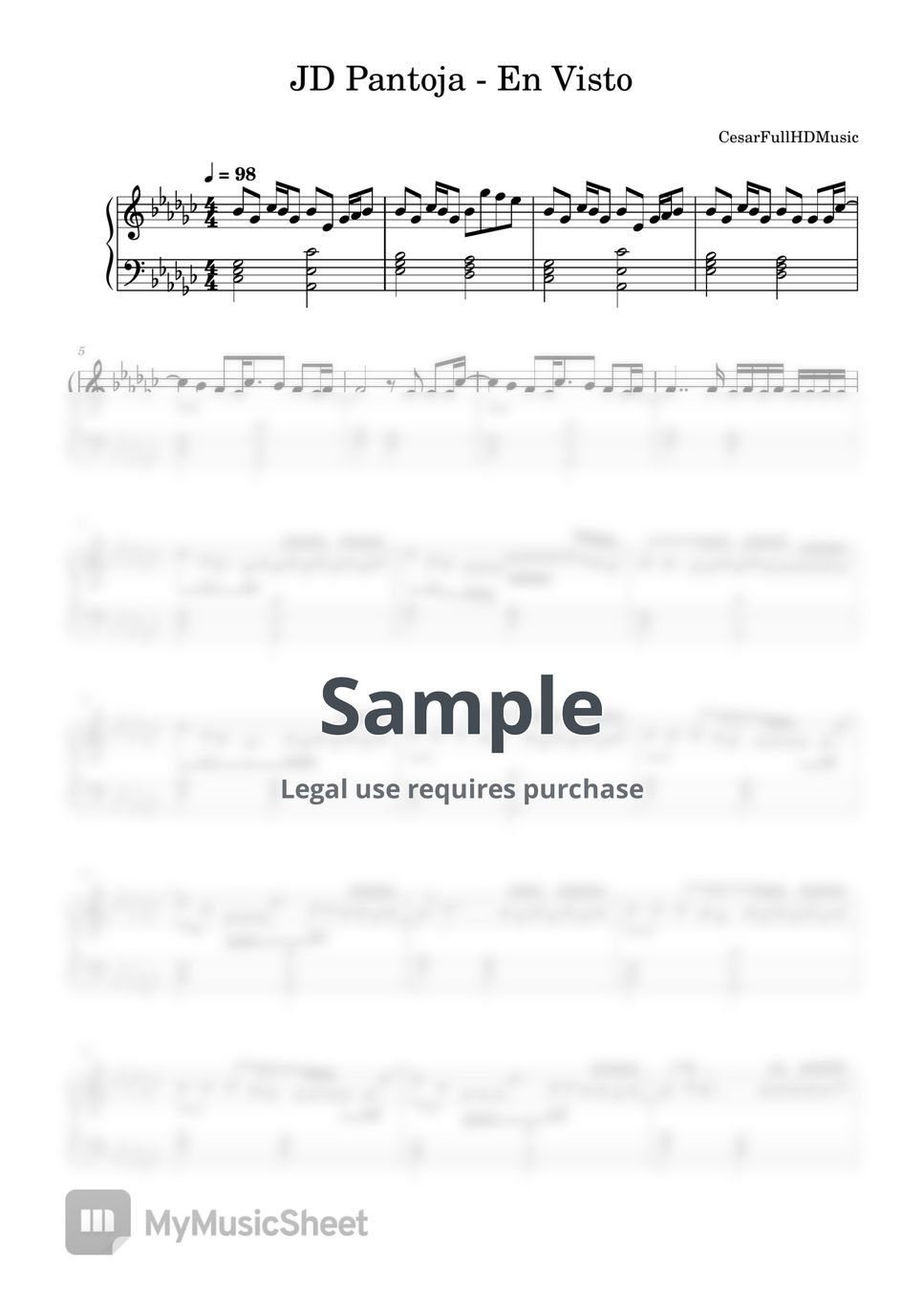 JD Pantoja En Visto Sheets