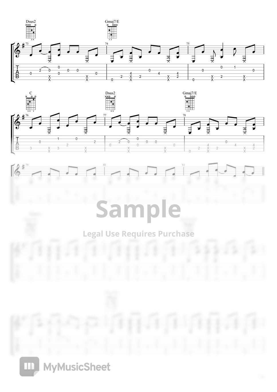 【ギター楽譜】THE POLICE  ※タブ譜付 The Police | Fingerstyle Guitar - Every Breath You Take