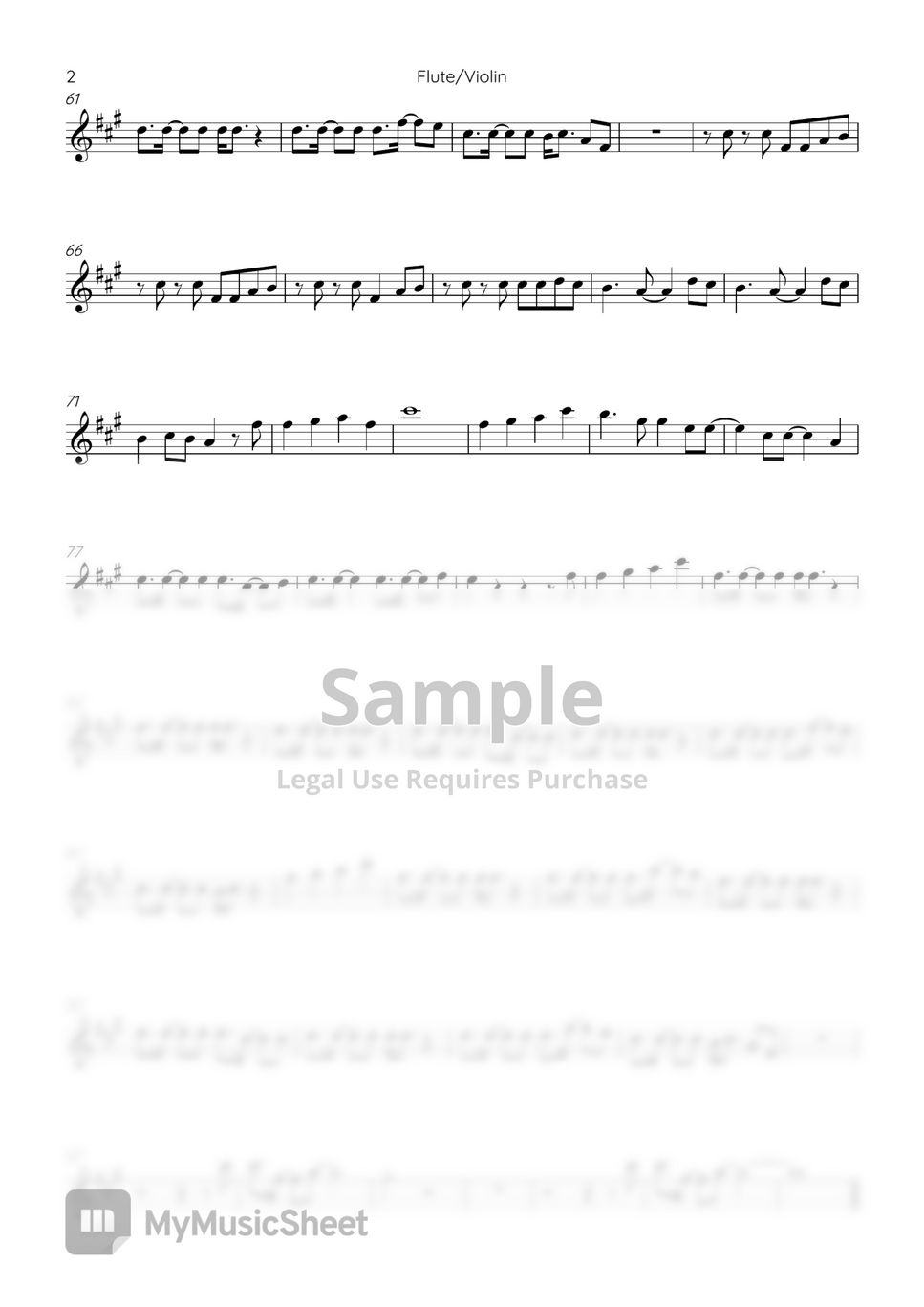 Ditto – NewJeans Ditto cover Sheet music for Violin (Solo