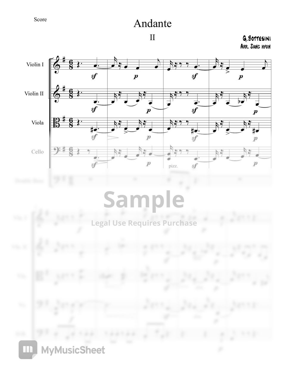 giovanni bottesini Concerto for Double Bass No. 2 2nd in B Minor String Quartet