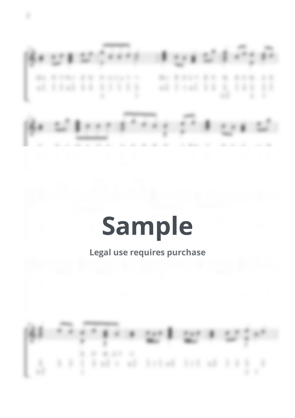 Rokudenashi One Voice / Number Notation Sheets by Misa / Kalimba Music