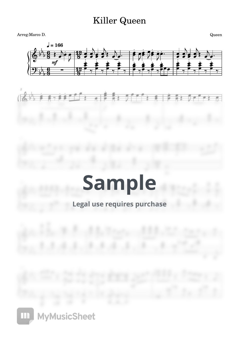 Queen Killer Queen Sheets by Marco D.