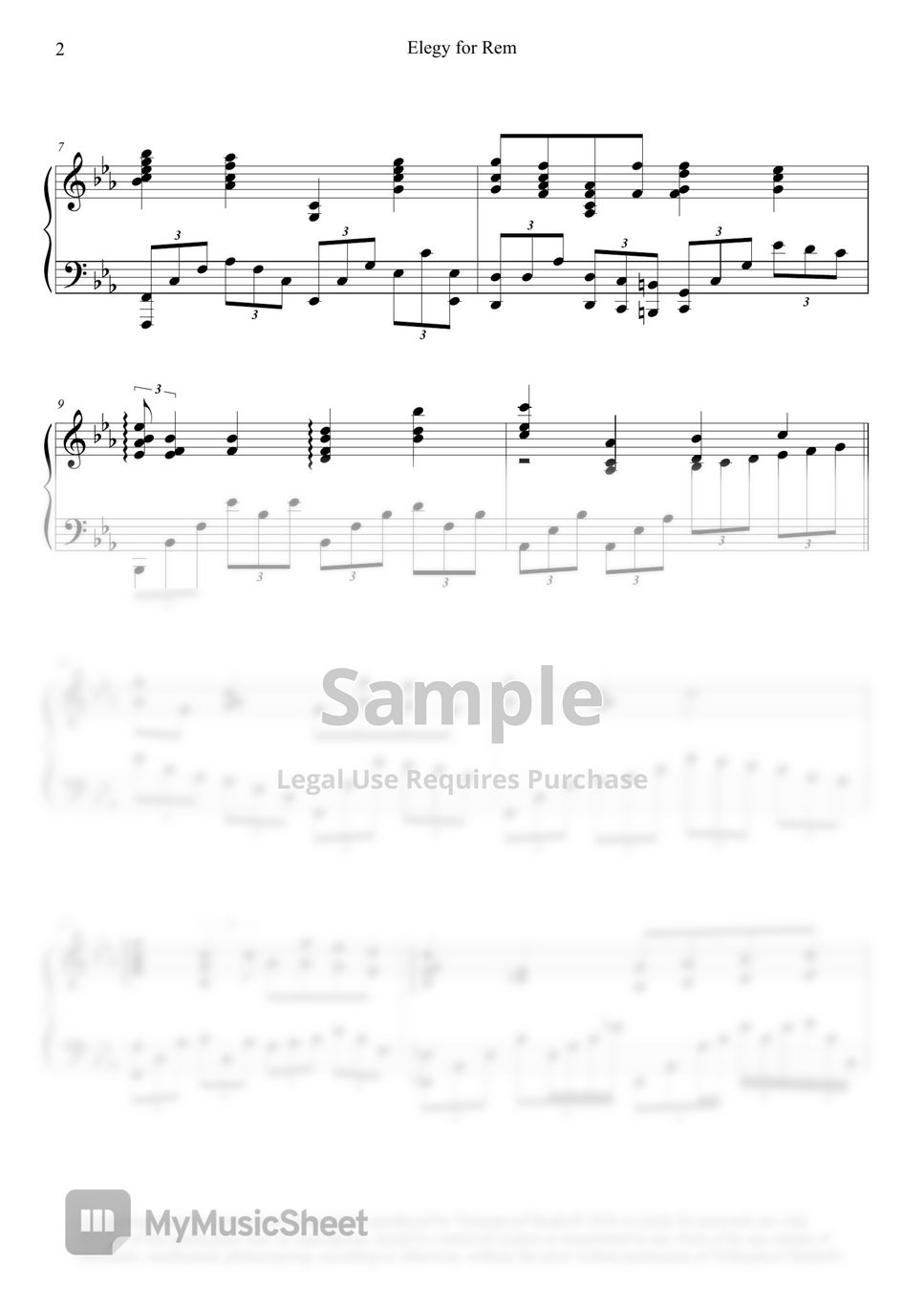 Re: Zero | Re:ゼロから始める異世界生活 | Re: Zero Kara Hajimeru Isekai Seikatsu | Ep. 15 OST Credit Song - Elegy for Rem (Solo Piano) by Jackie Chua