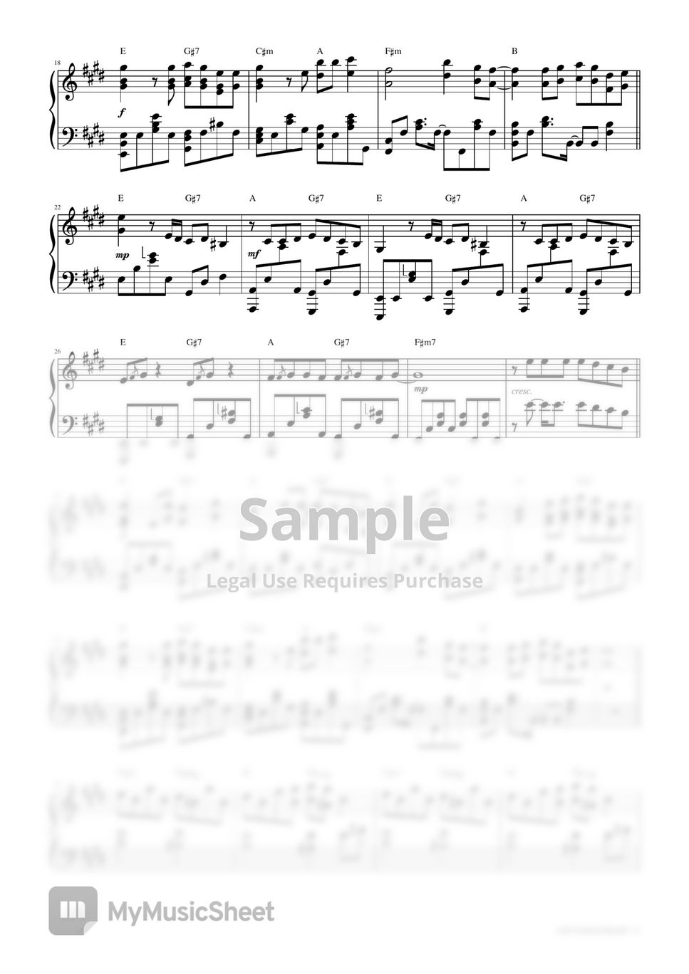 태연 Can't Control Myself Sheet by KEYS OF LIFE