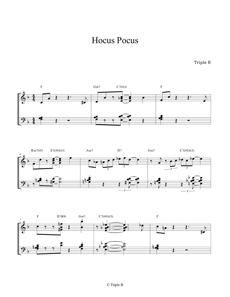 Triple B - Hocus-Pocus Sheet