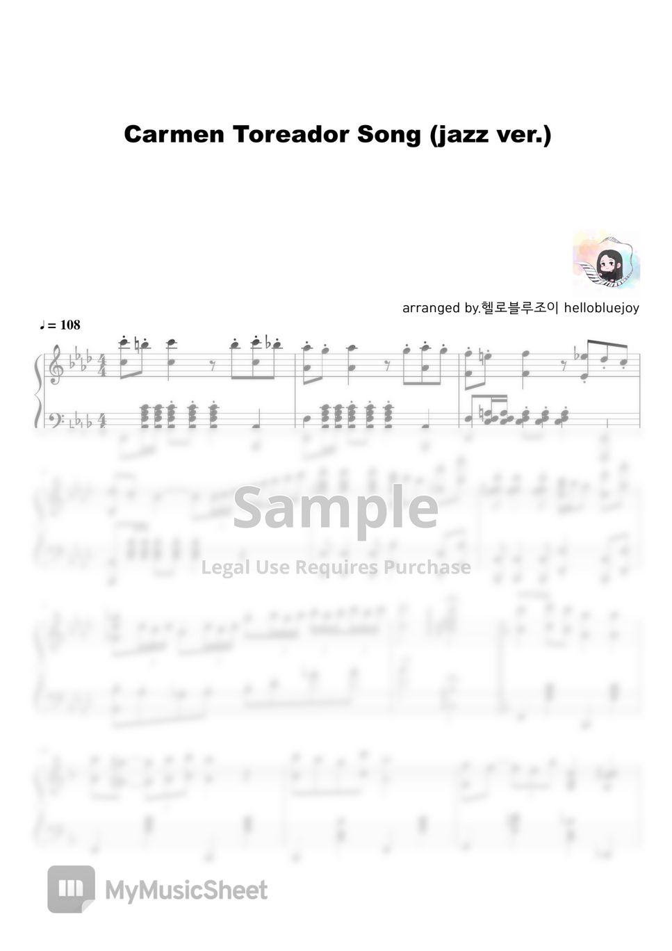 G. Bizet - Toreador Song (jazz ver.) by 헬로블루조이 hellobluejoy