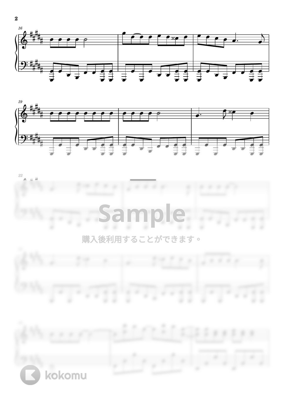 Lady Gaga Poker Face 楽譜 by Piano Go Life