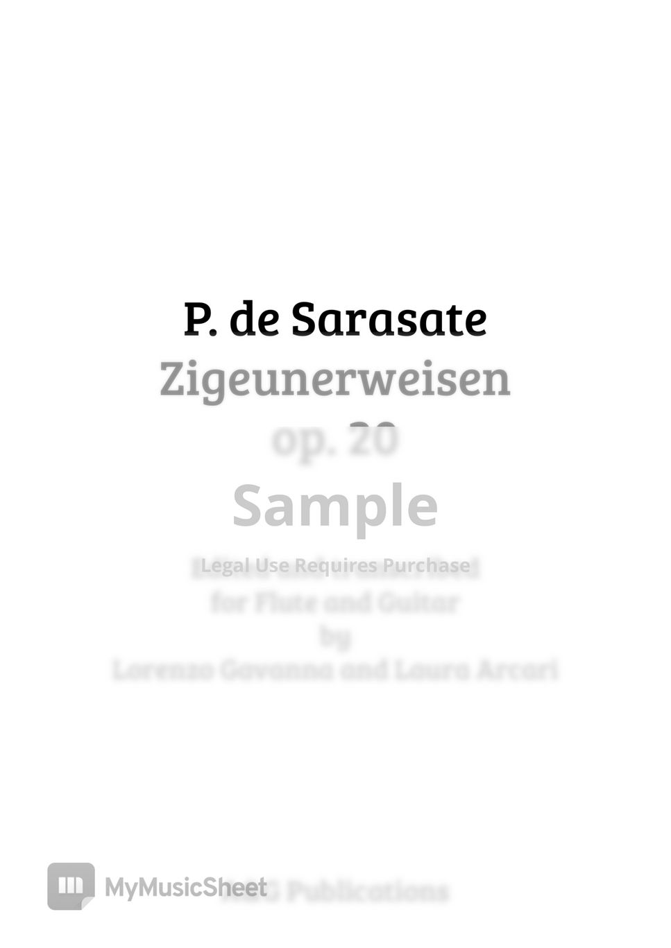 Pablo de Sarasate - Zigeunerweisen, op.20 by Lorenzo Gavanna (Flute), Laura Arcari (Guitar)