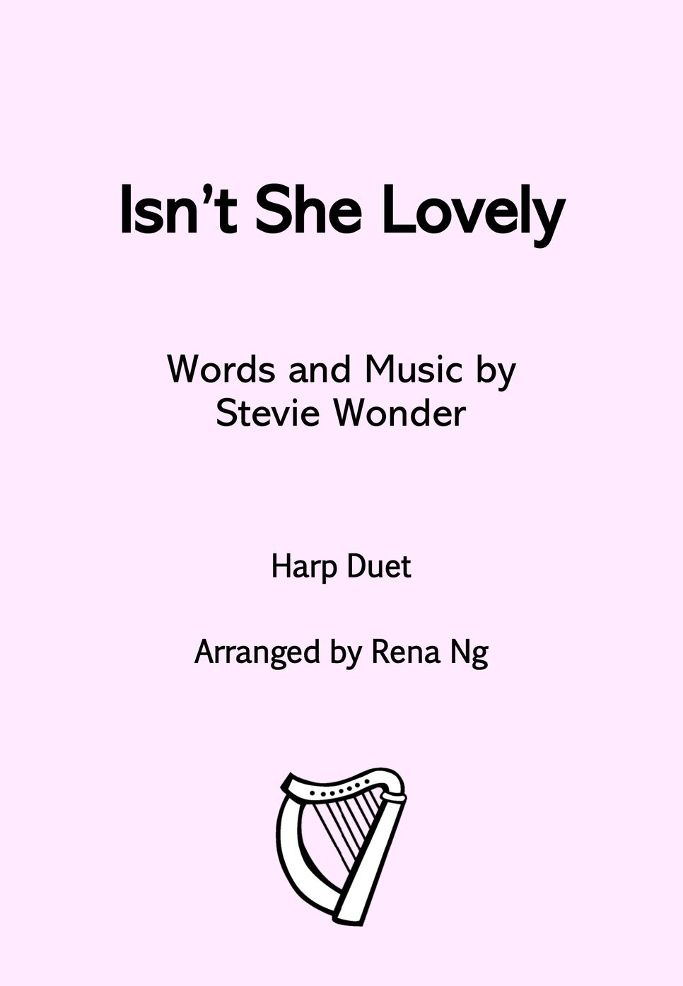 Stevie Wonder Isn t She Lovely Harp Duet Harp Piano By Harp 