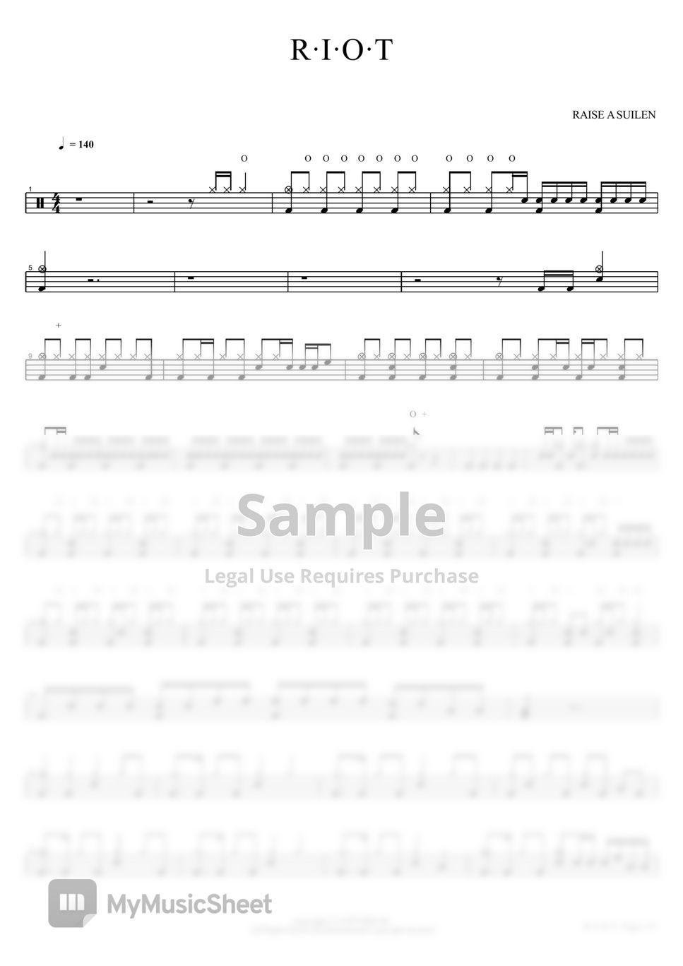 RAISE A SUILEN - R·I·O·T Sheets by COPYDRUM