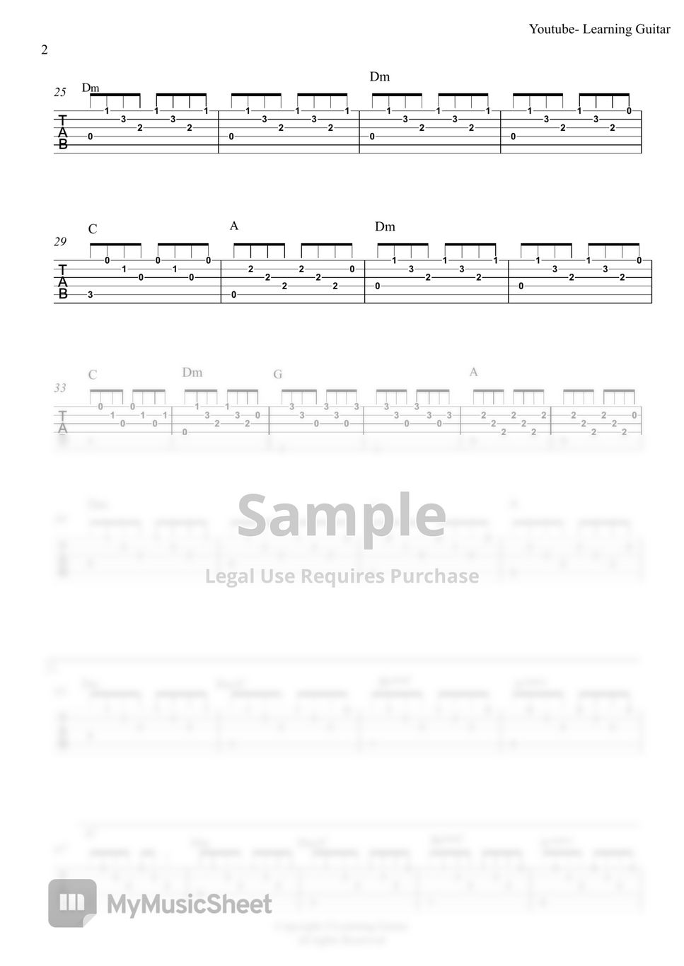 Scorpions - Holiday (Guitar Rhythm TA) by Learning Guitar