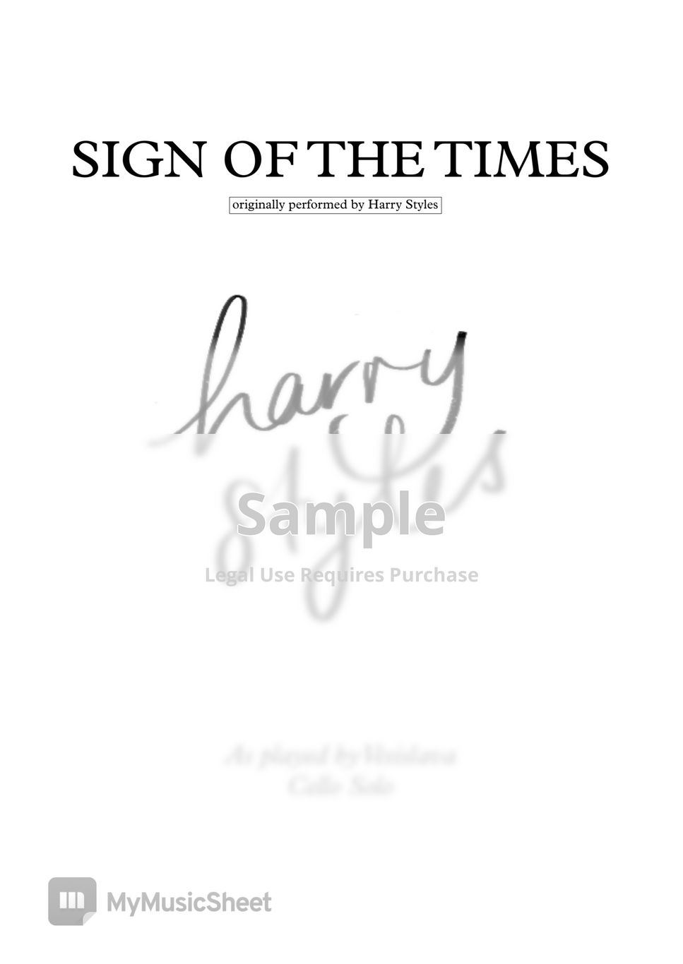Harry Styles - Sign of the Times (+Finger marks) by Vesislava