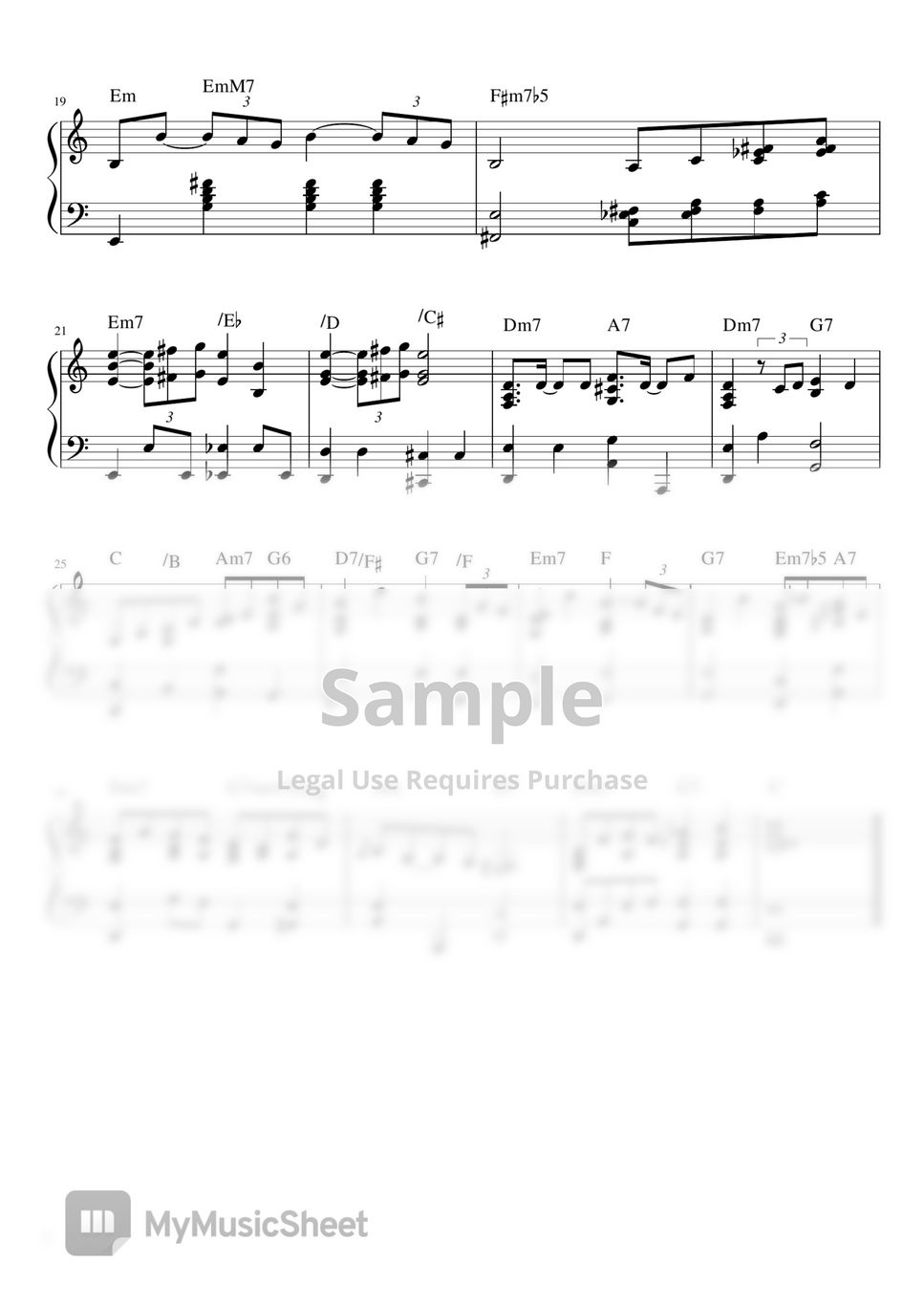 Guy wood my one and only love sheets by house play piano3