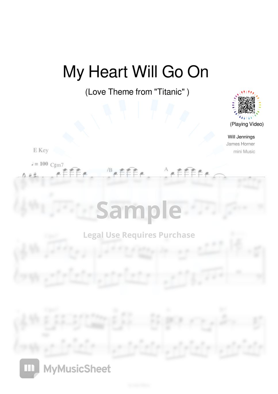 Celine Dion - My Heart Will Go On (Titanic OST) (E Key + F Key) by mini Music