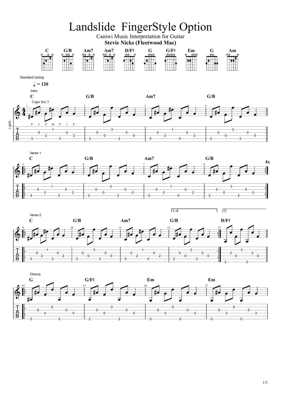 Chords to landslide dixie chicks
