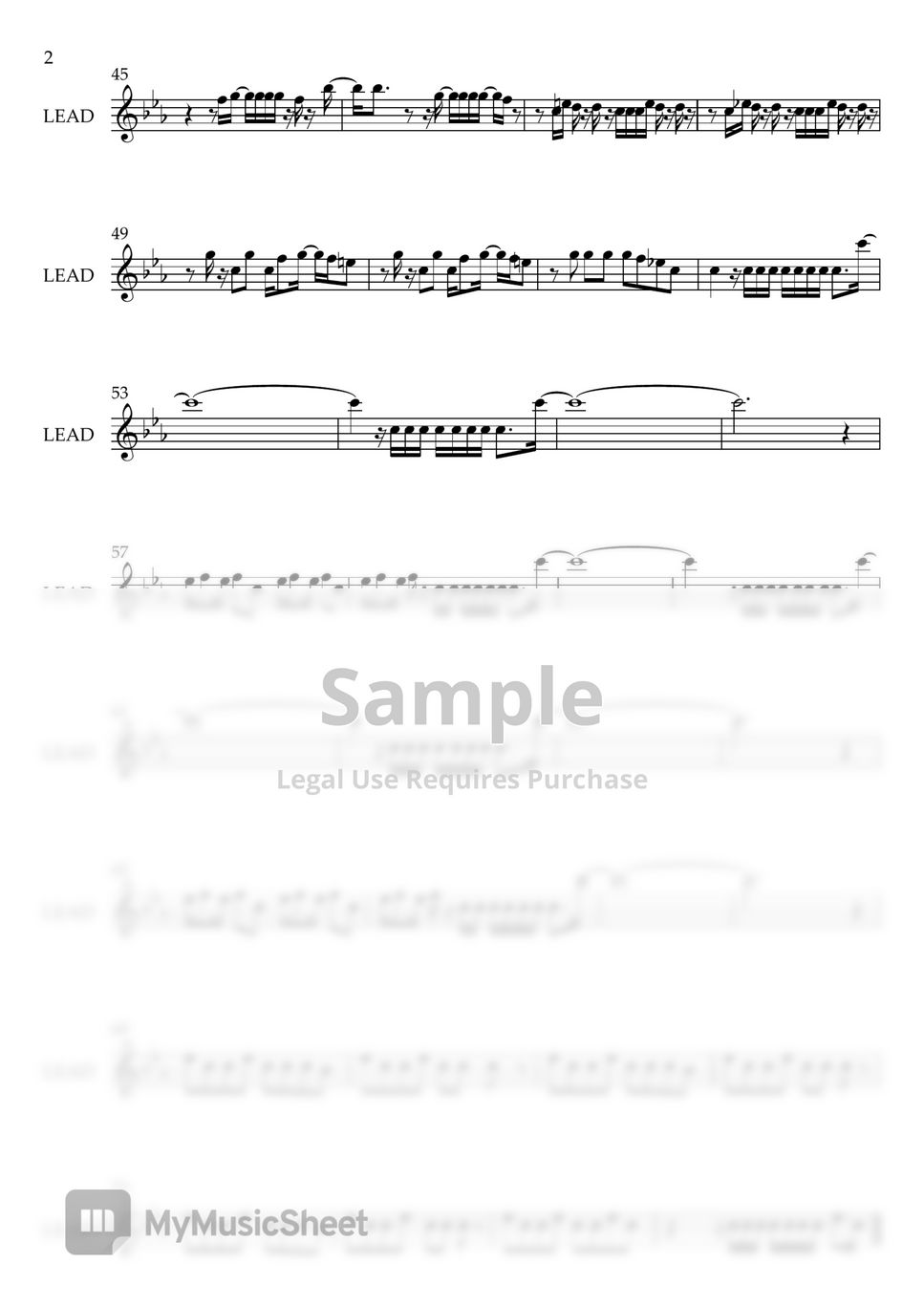newjeans - attention (for Bb Trumpet lead sheet) by respecTRUMPET