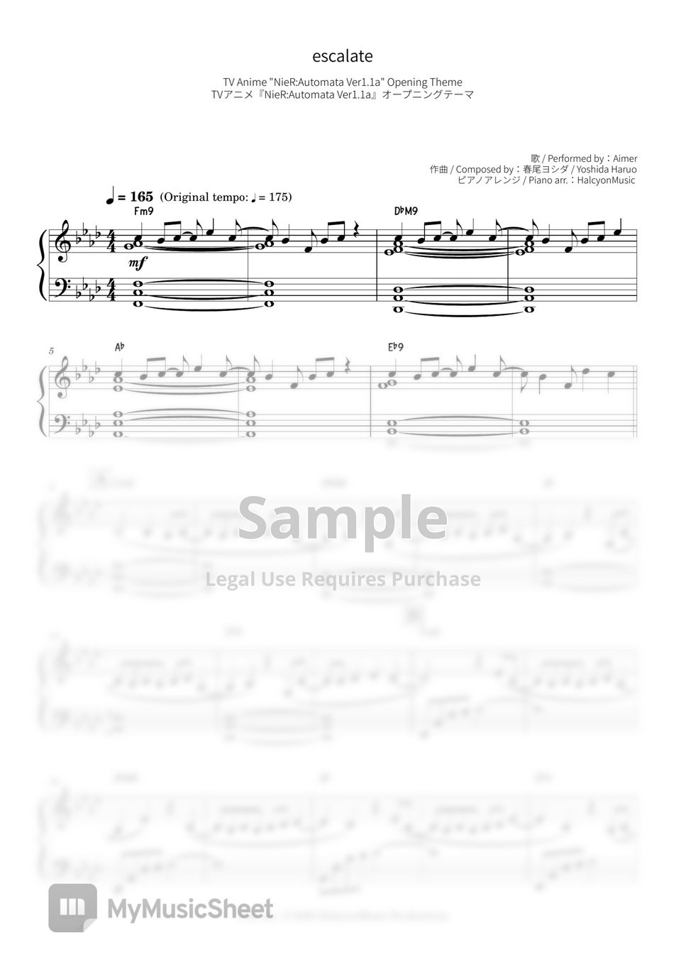 Aimer - escalate (NieR: Automata Ver1.1a OP) by HalcyonMusic