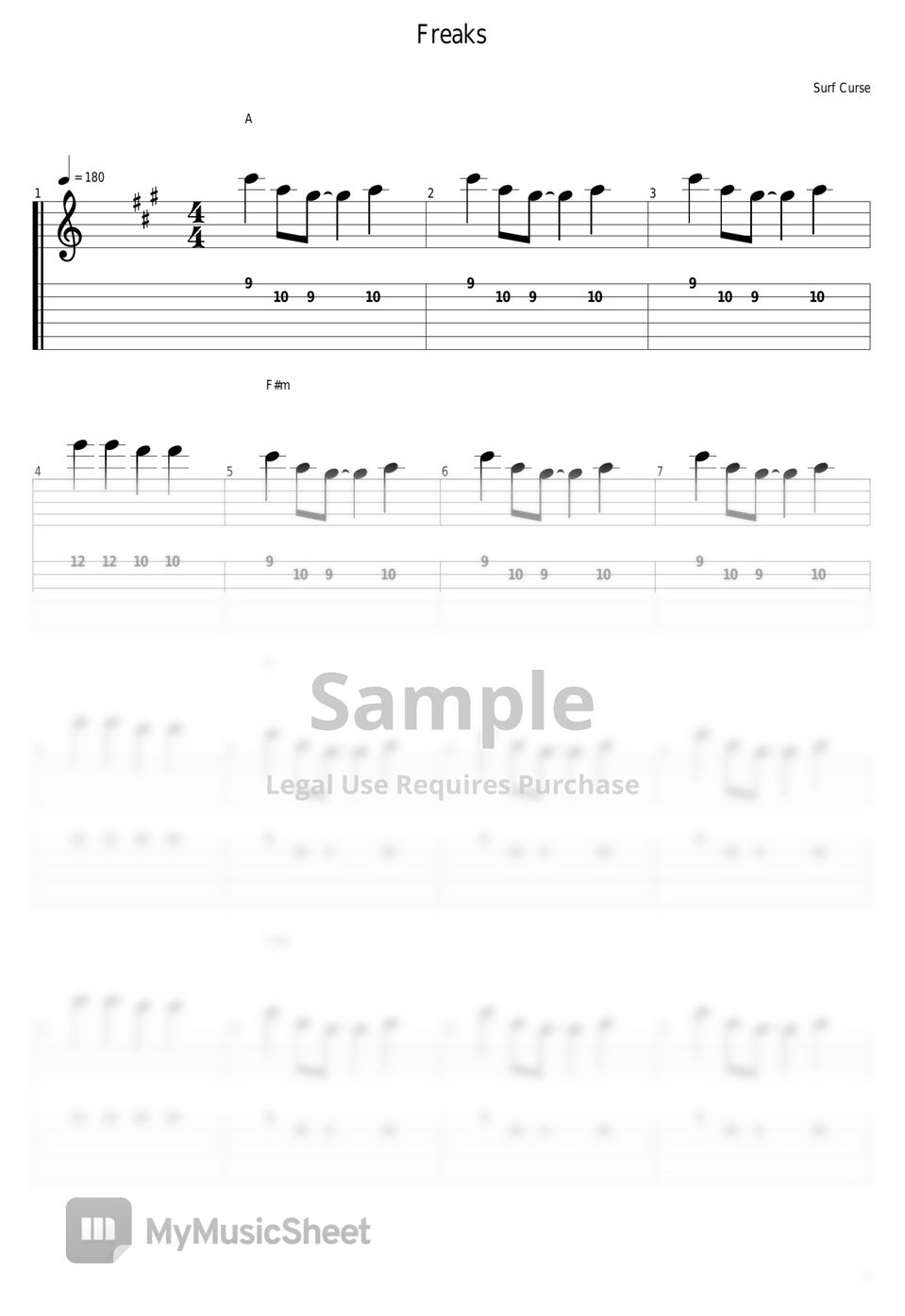 surf guitar chords