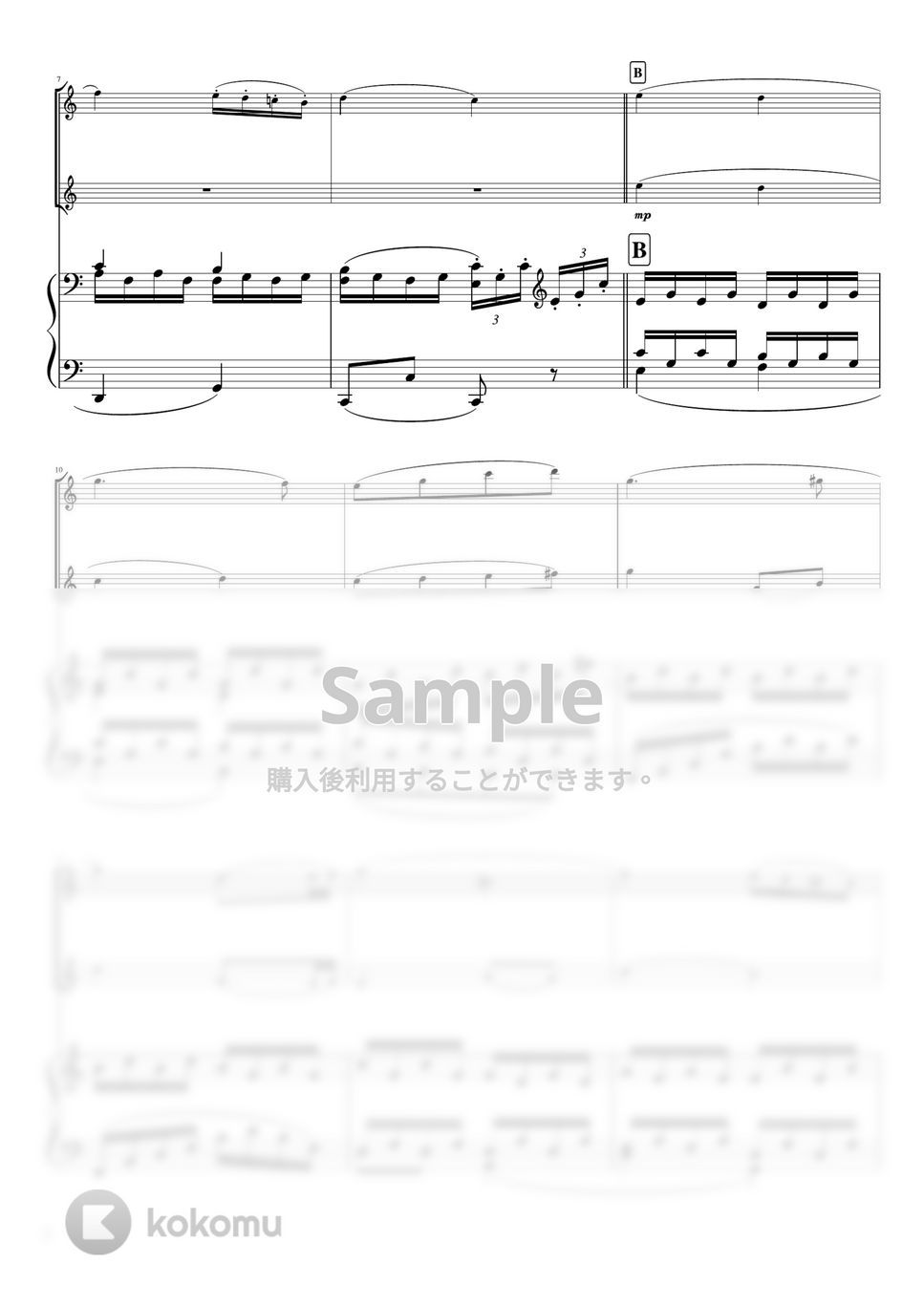 ベートーヴェン - 悲愴 (C・ピアノトリオ/Fl,Vn) by pfkaori