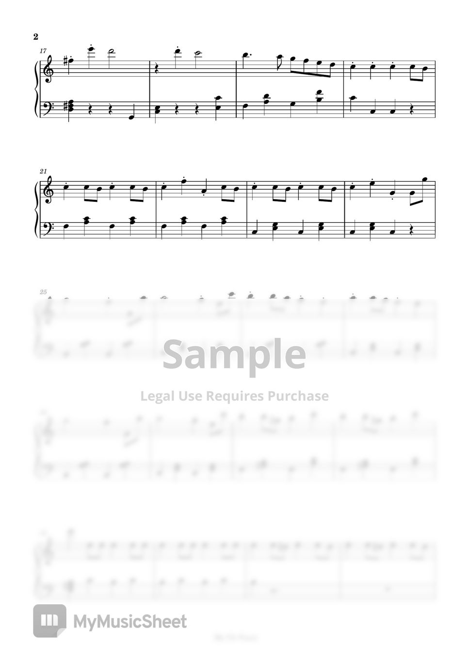 요한 슈트라우스 - 라데츠키 행진곡 (쉬운피아노악보) Sheet By My Uk Piano