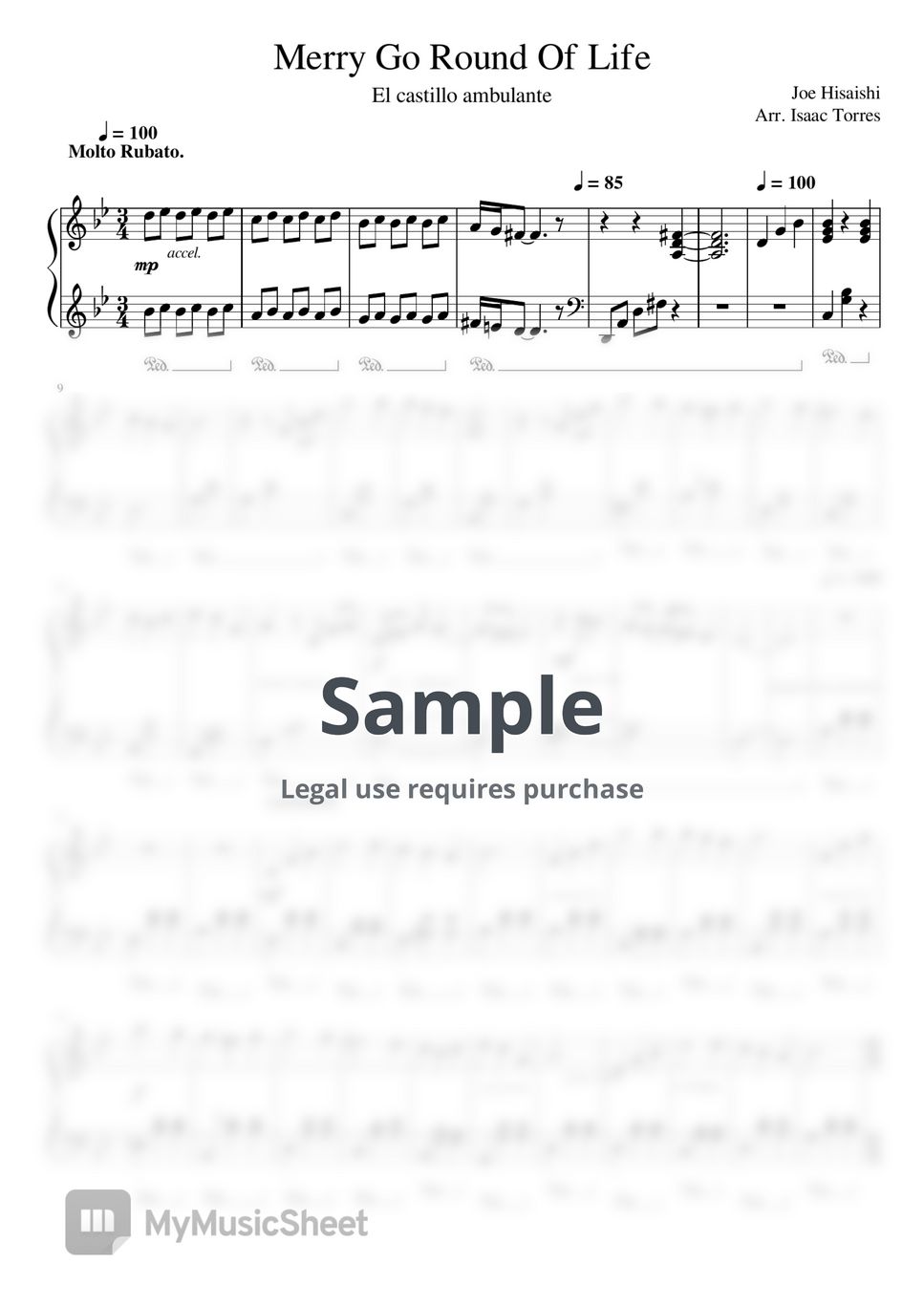joe-hisaishi-merry-go-round-of-life-sheets-by-isaac-torres