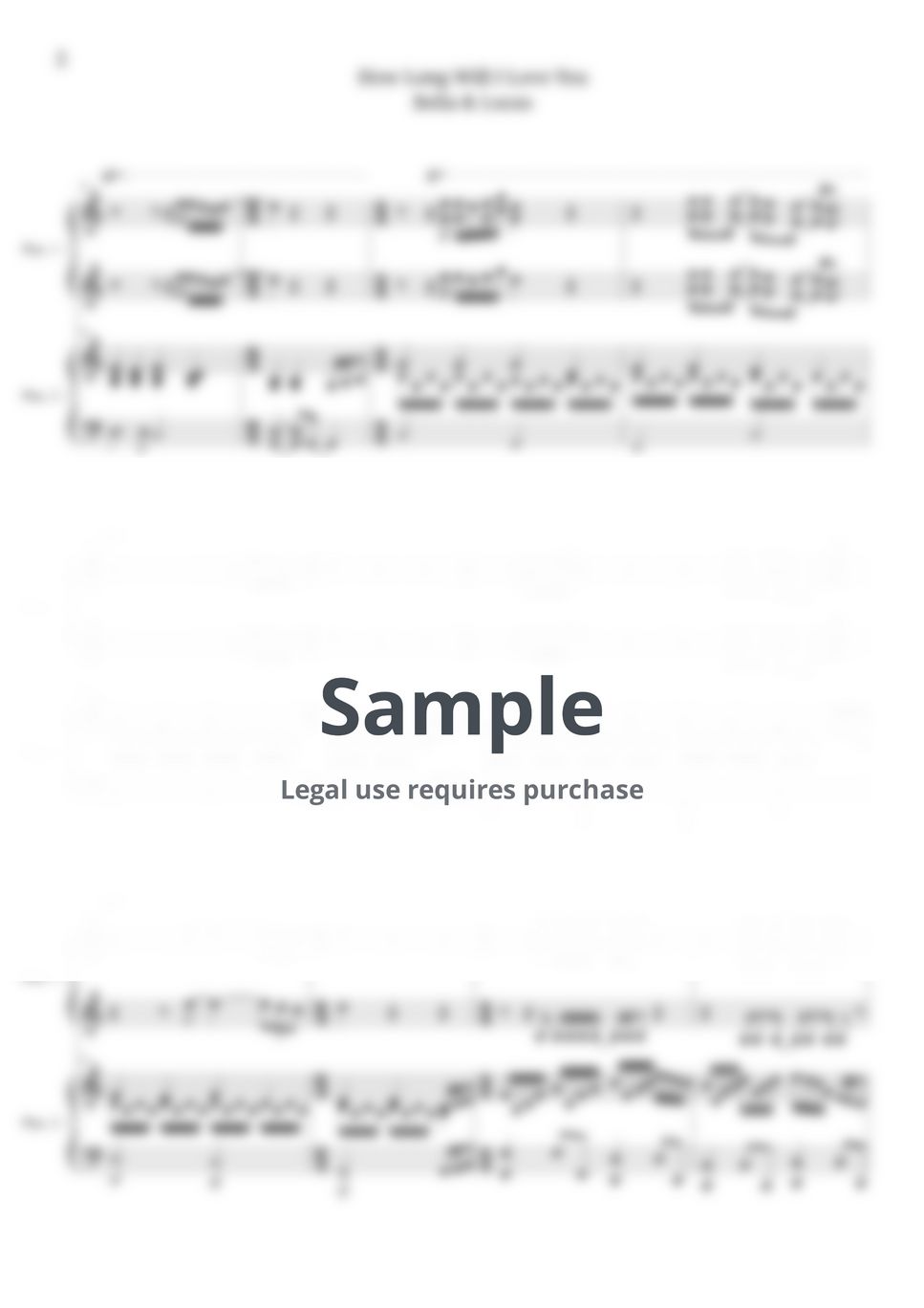 어바웃 타임 OST How Long I Love You Sheets by 벨라앤루카스