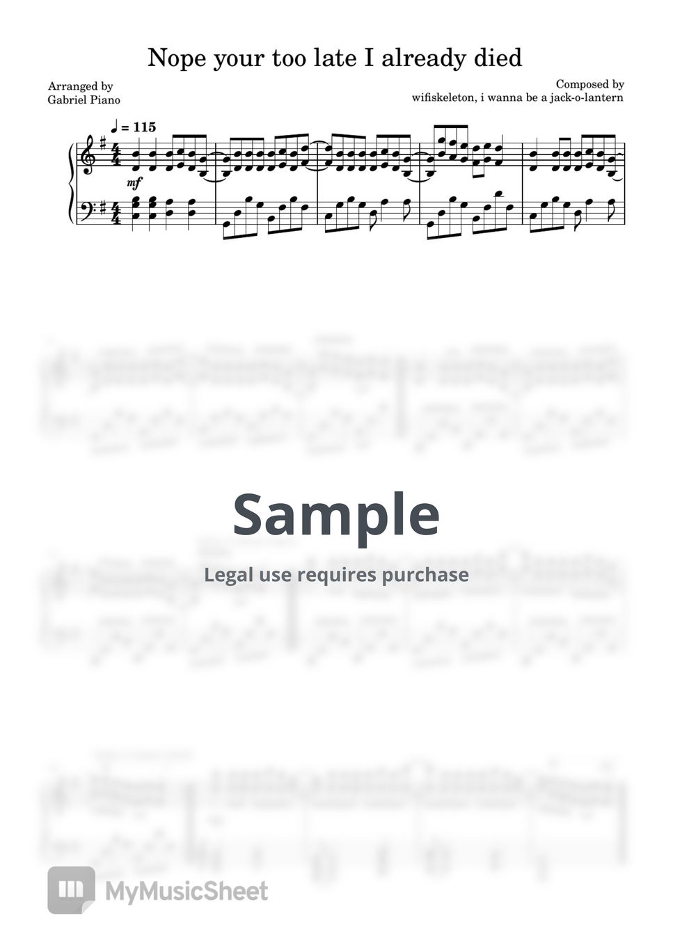 wifiskeleton, i wanna be a jack-o-lantern - Nope your too late I already died by Gabriel Piano