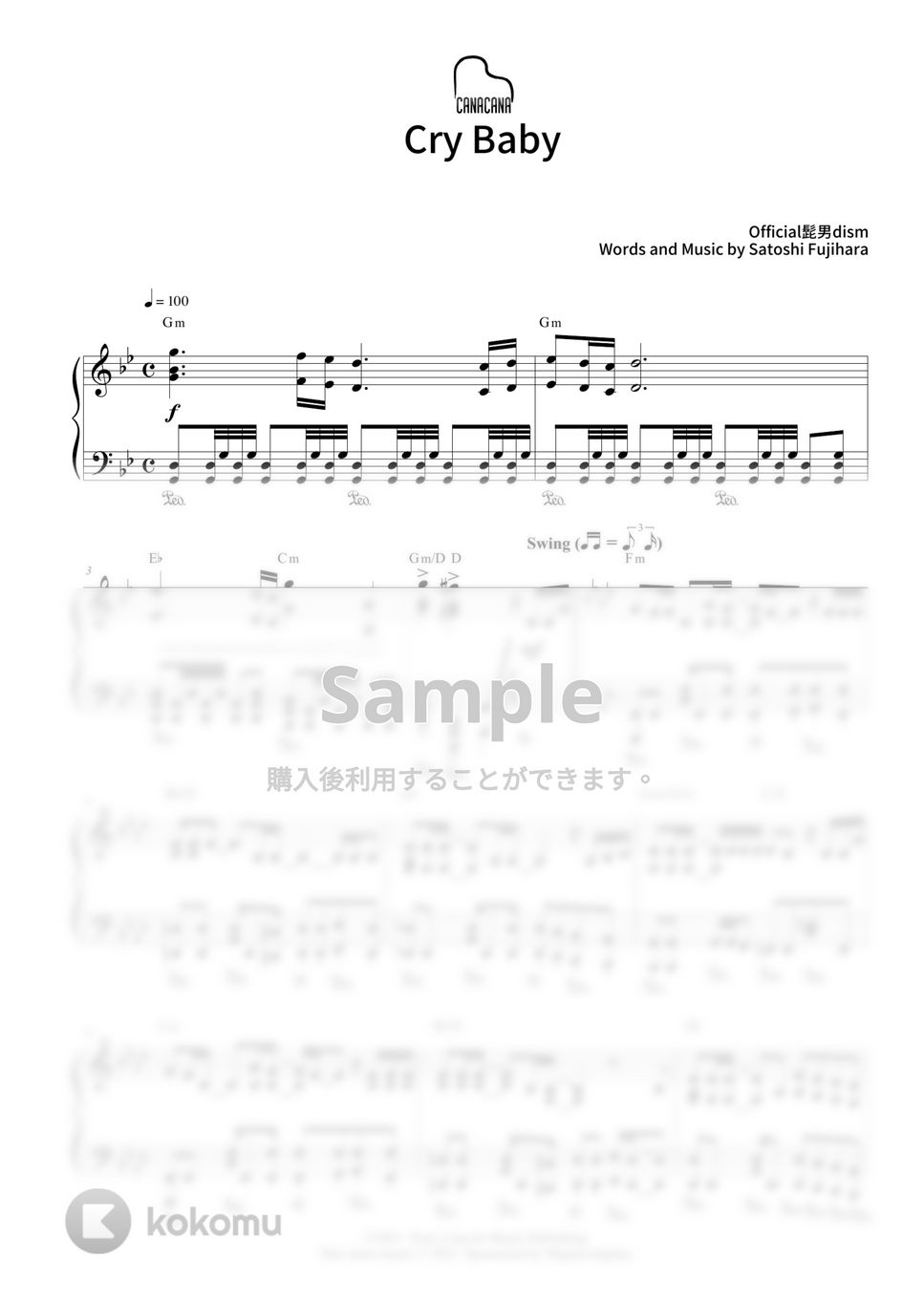 Official髭男dism - Cry Baby by CANACANA family