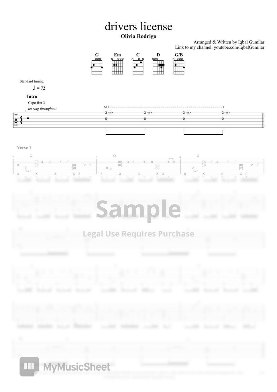 Olivia Rodrigo - drivers license Sheets by Iqbal Gumilar