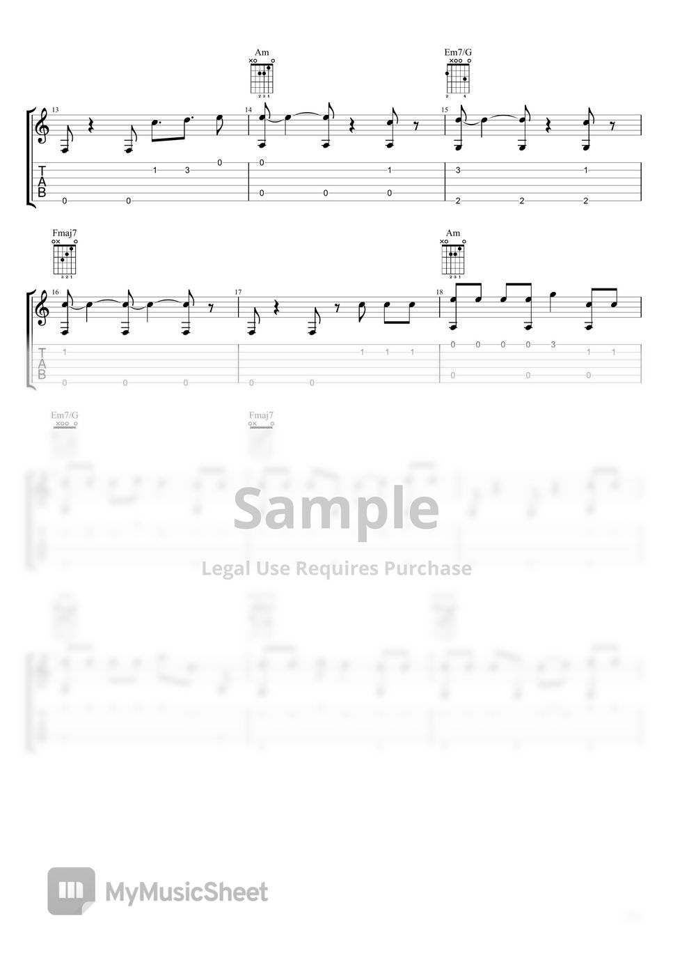 Shawn Mendes Fingerstyle Guitar Treat You Better (Easy Version) TAB