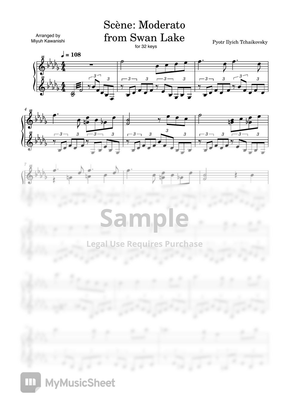 Tchaikovsky - Swan Lake (piano / toy piano / 32 keys) by Miyuh Kawanishi