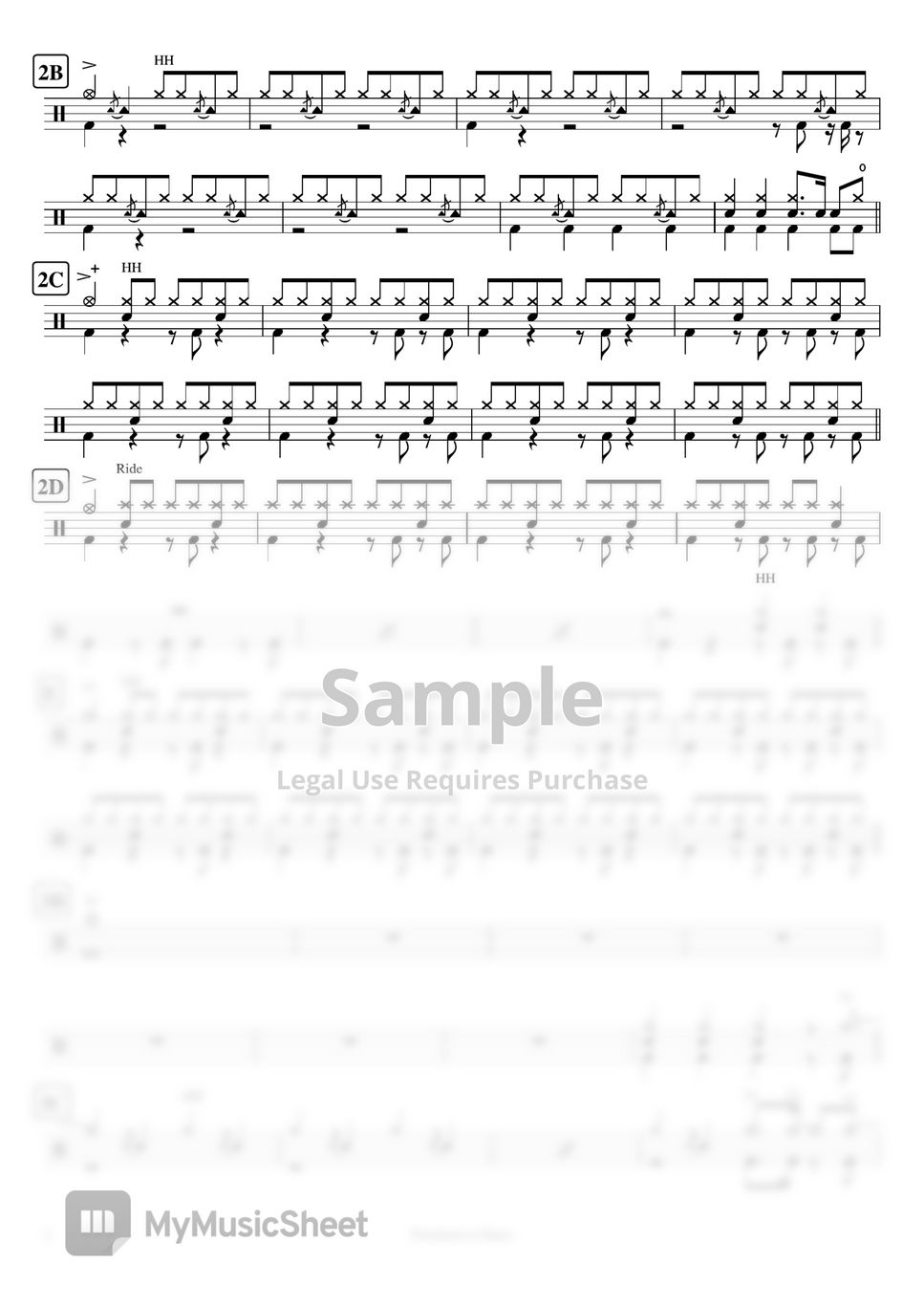 Bts permission to dance by cookai s j pop drum sheet music 