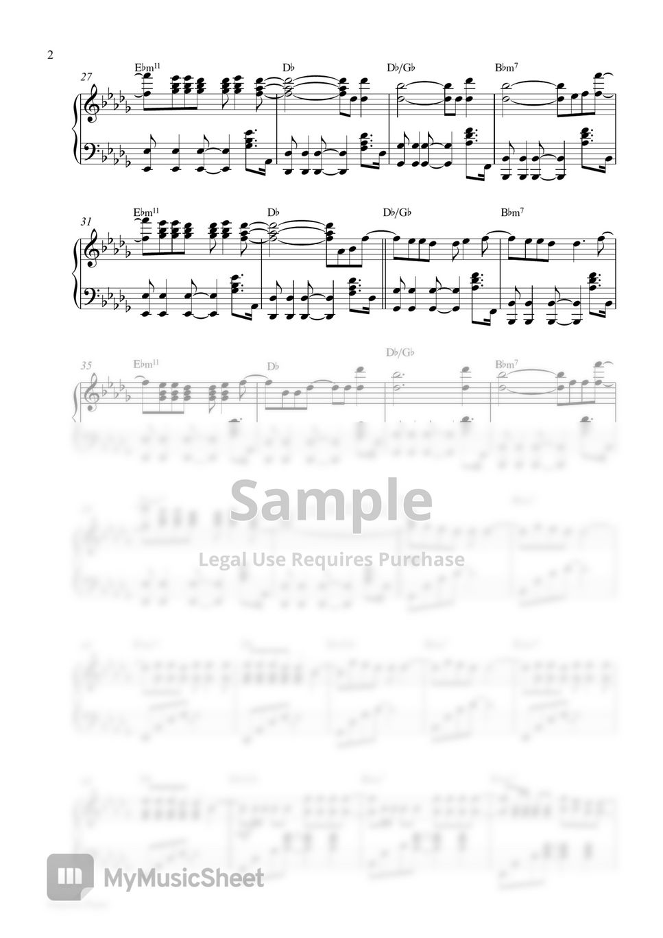 Maroon 5 - Sugar (Piano Sheet) Sheets by Pianella Piano