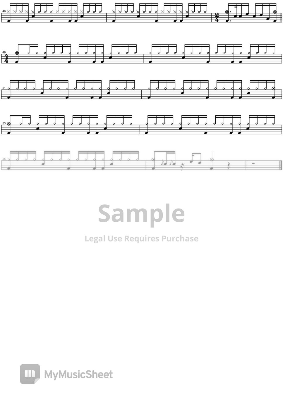 sleepmakeswaves - Midnight Sun (Drum Transcription) Sheet music