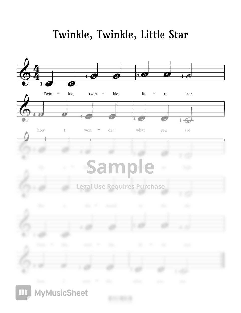 반짝반짝작은별 - [Beginner] Twinkle, Twinkle, Little Star | Piano Arrangement in C major by PianoSSam
