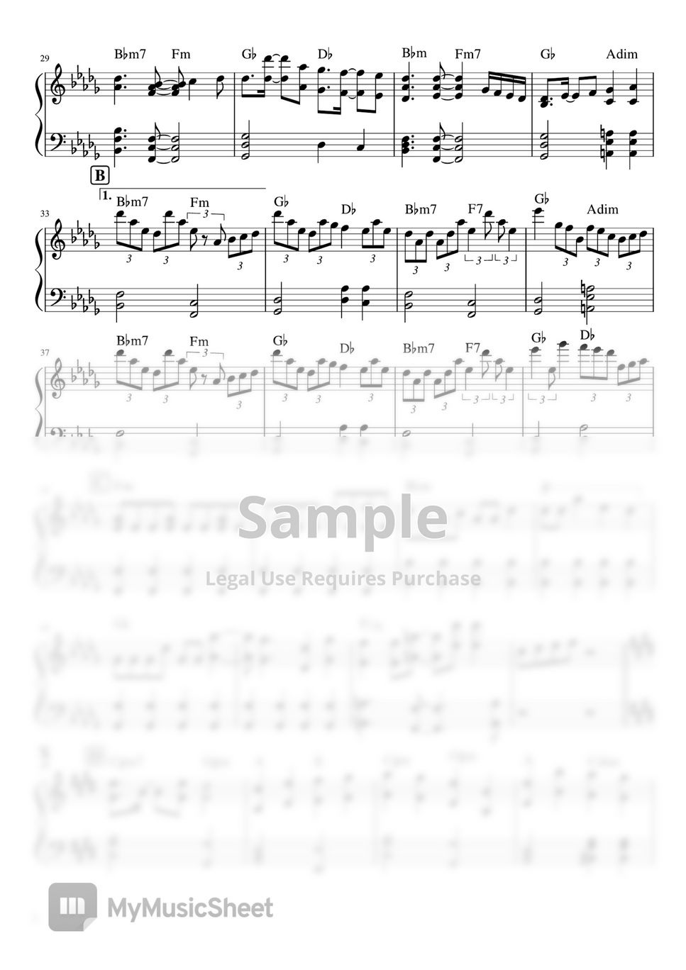 Mrs. GREEN APPLE - Aufheben アウフヘーベン (Piano Part) Sheets by mame