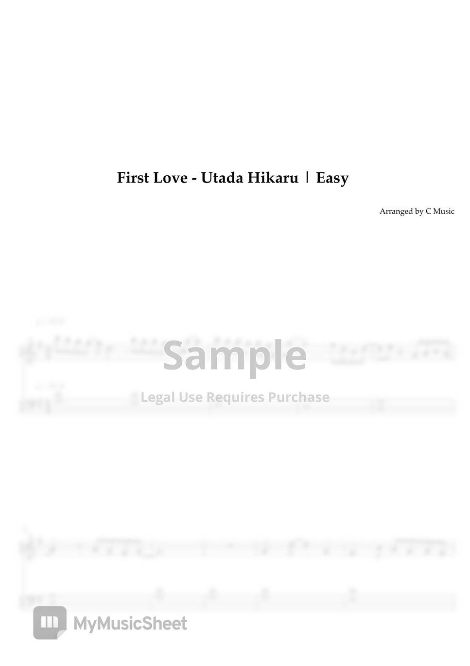 Hikaru Utada - First Love (Easy Version) by C Music