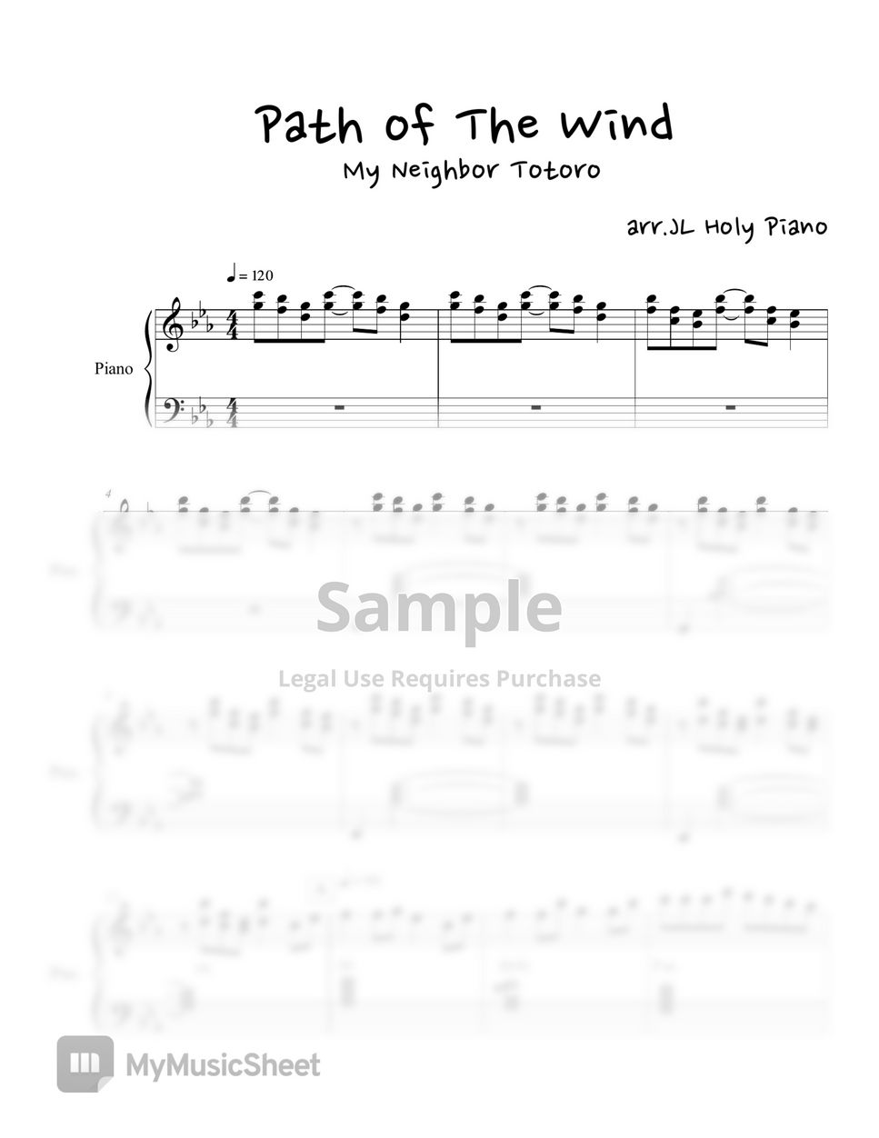 My Neighbor Totoro - Path of The Wind by JL Holy Piano