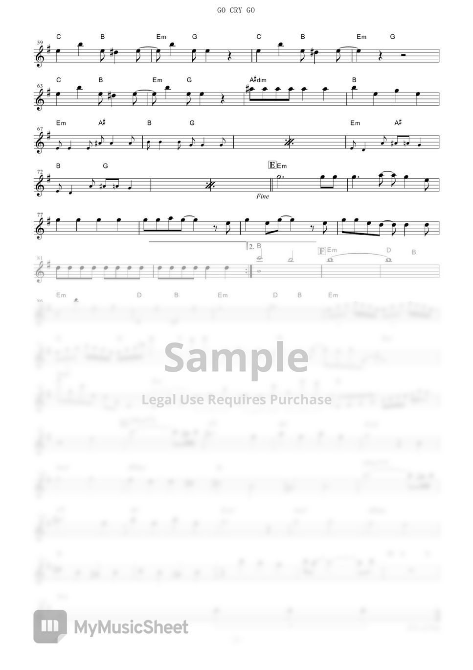 Overlord II - GO CRY GO (in Bb) by OxT