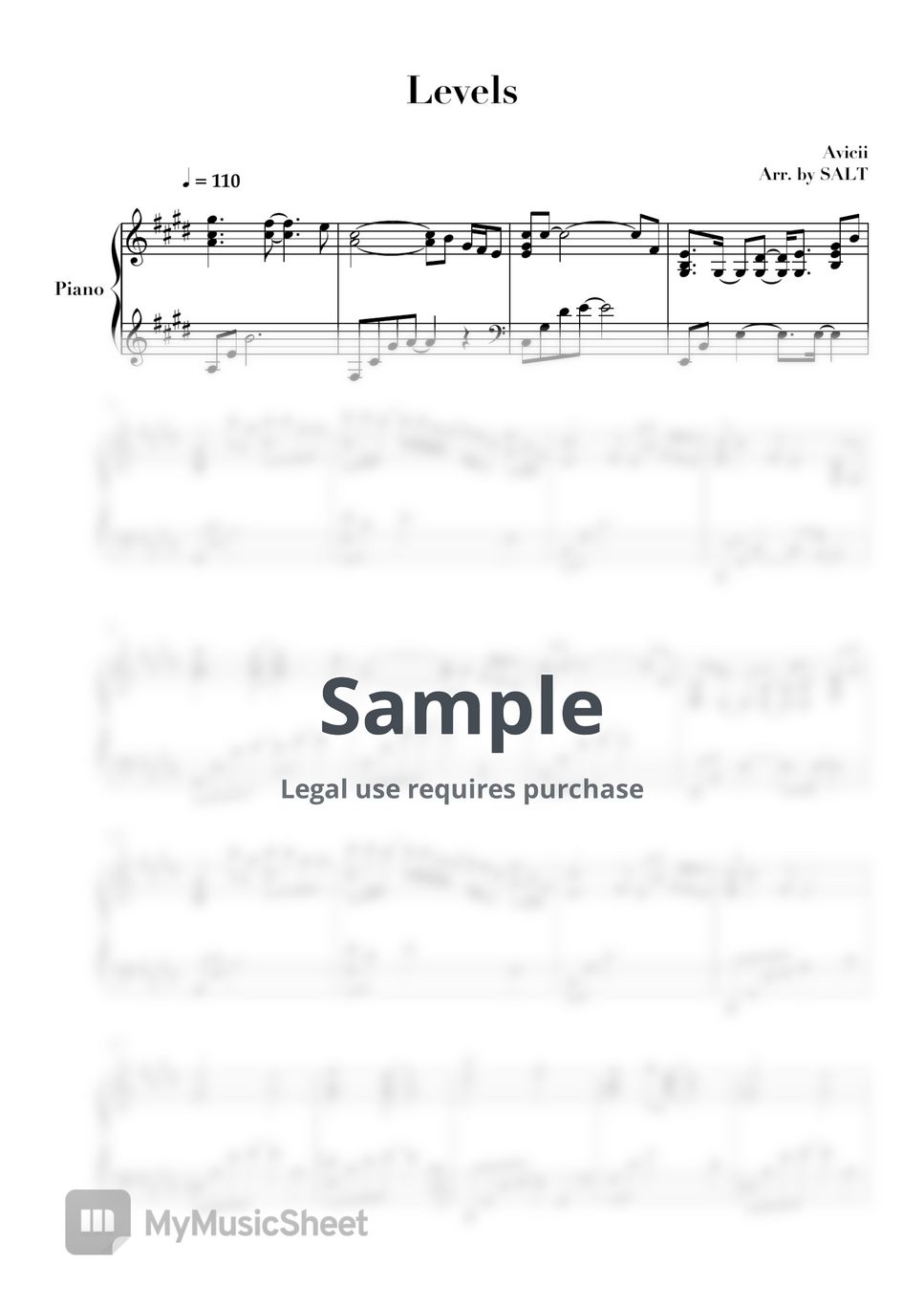 Avicii (아비치) Levels (Original+Easy Key) Sheets by SALT