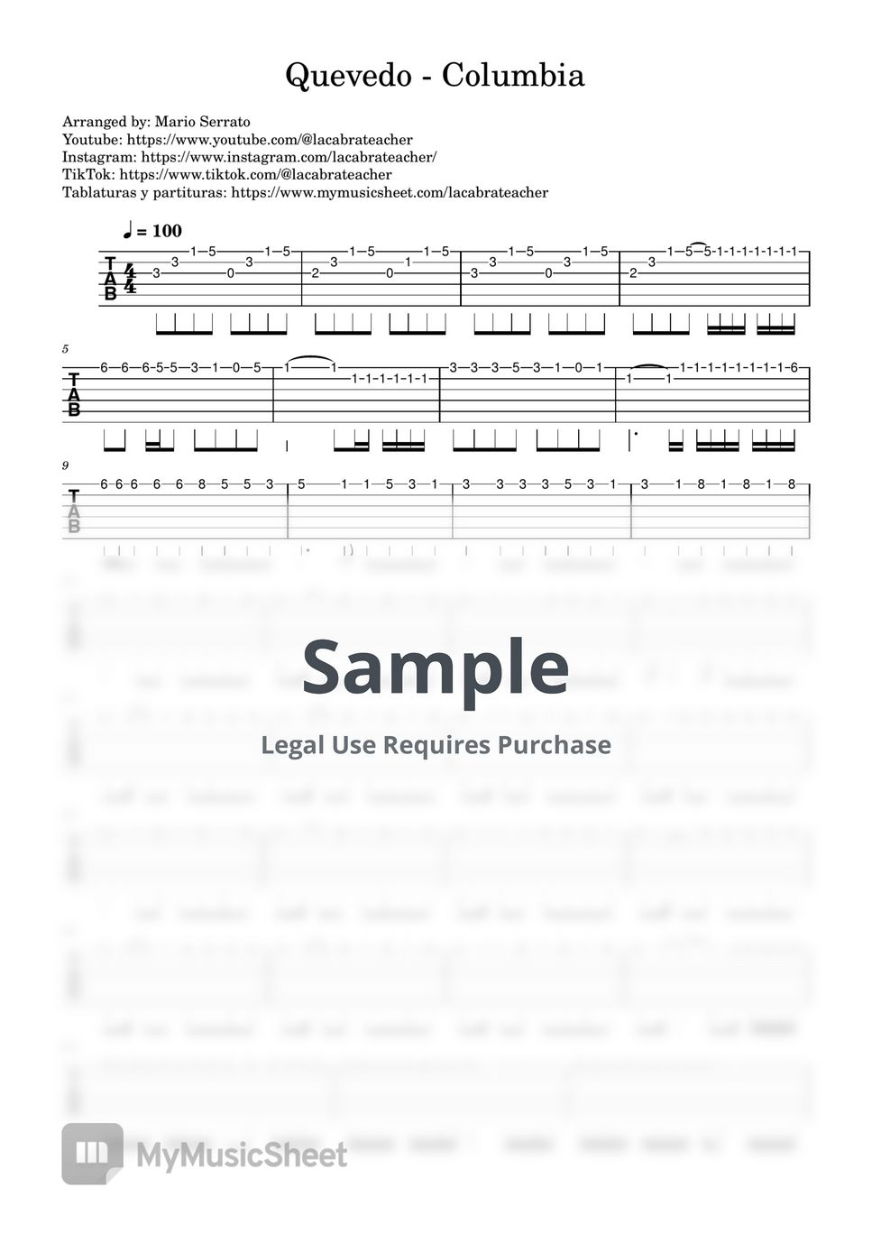 Quevedo Columbia Sheets by Mario Serrato