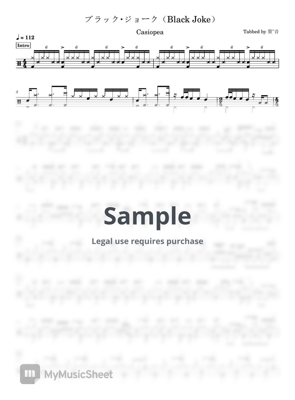 Casiopea Black Joke Sheet Music By MoYin