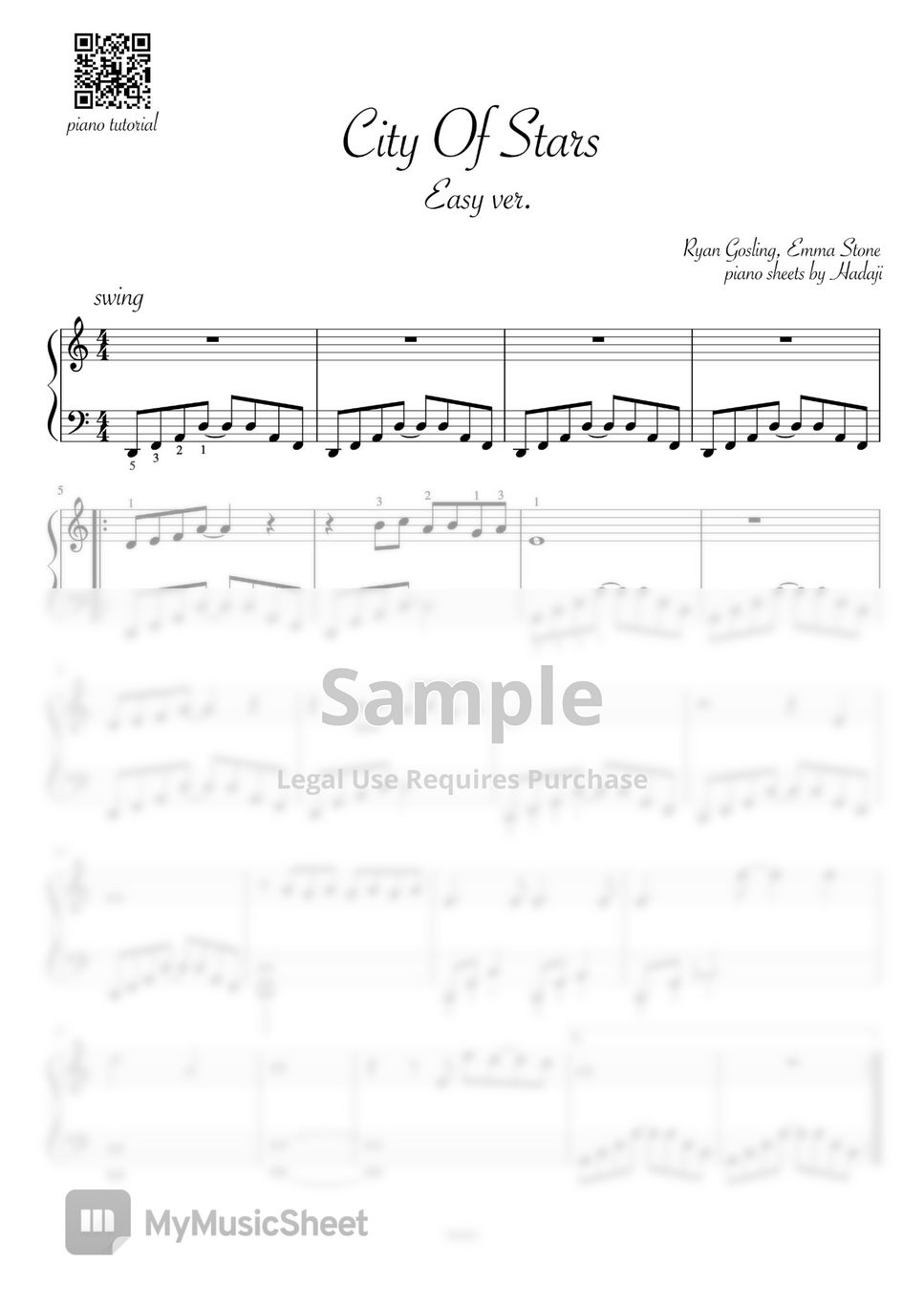 City of Stars from La La Land by Justin Hurwitz Sheet Music & Lesson