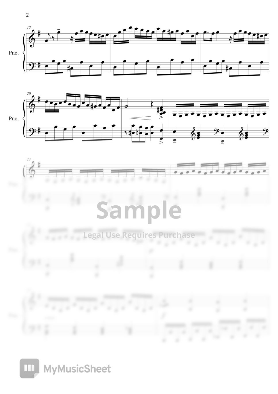 The Secret OST - Super Secret Piano Solo Sheet