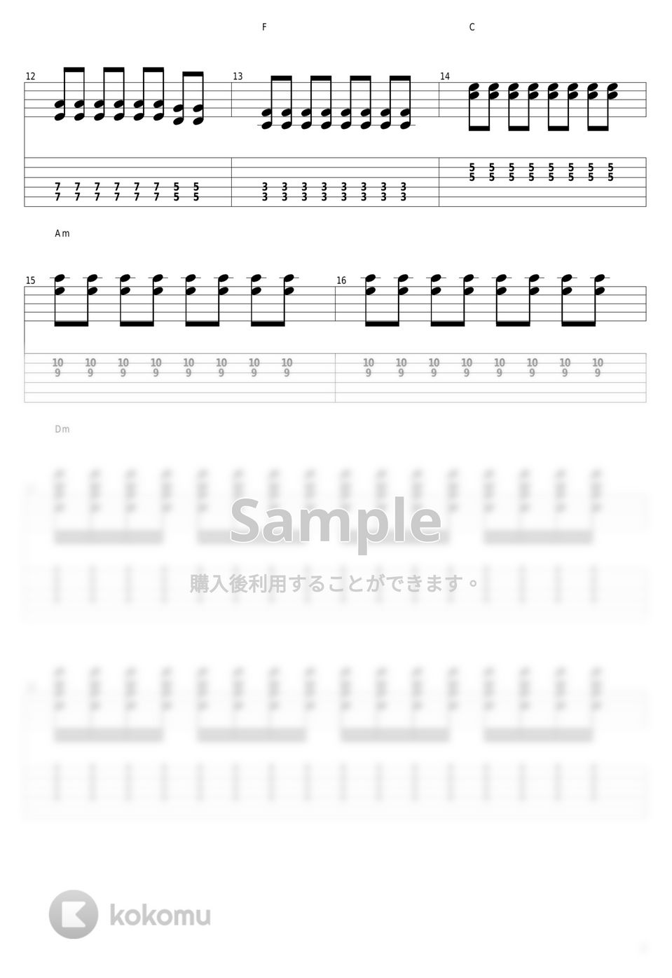 Red Hot Chili Peppers By The Way タブ + 五線譜 by guitar cover with tab